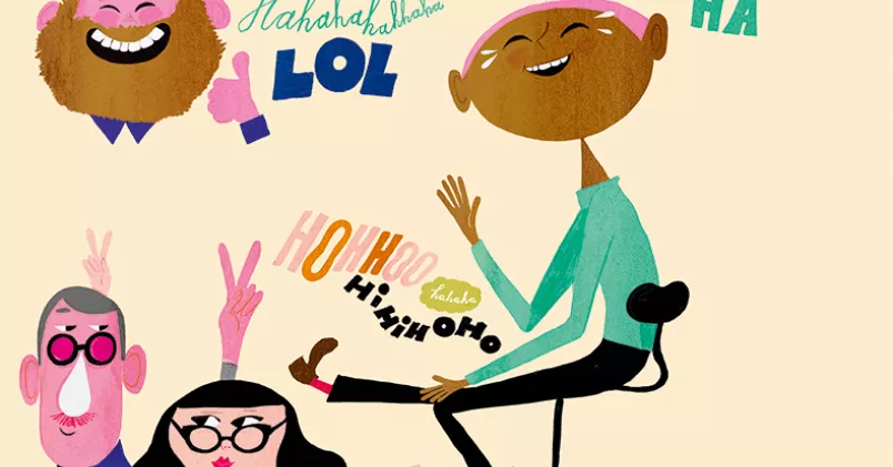 Att skratta gör inte bara att vi mår bra utan stimulerar även kreativiteten.  Illustration: Sanna Mander