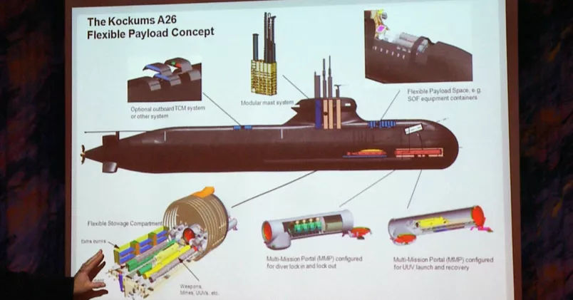 Presentation av ubåtskonstruktionen A26. Erland Vinberg /TT