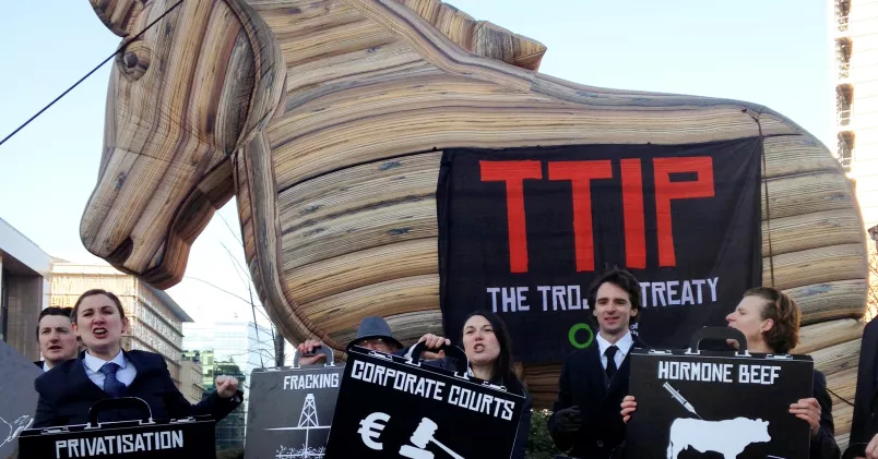 Demonstration mot TTIP.