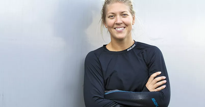 Erika Grahm är spelare i Brynäs och sportchef för hockeyföreningens flick- och damverksamhet. Pernilla Wahlman/TT