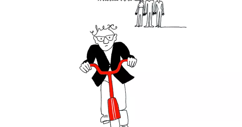 De flesta chefer tror sig vara bra på att ge återkoppling, men är i detta avseende tvärtom helt ute och cyklar. Allt enligt forskningen. Illustration: Annika Huett