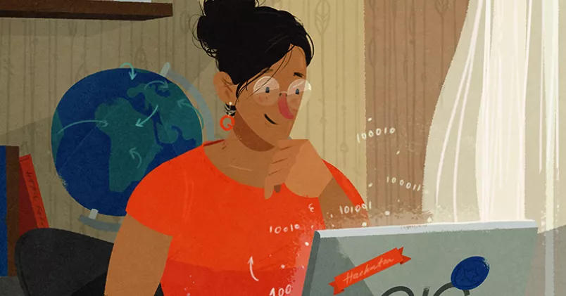 De flesta som jobbar i den nya gigekonomin har i dag väldigt osäkra arbetsförhållanden. Illustration: Mattias Käll