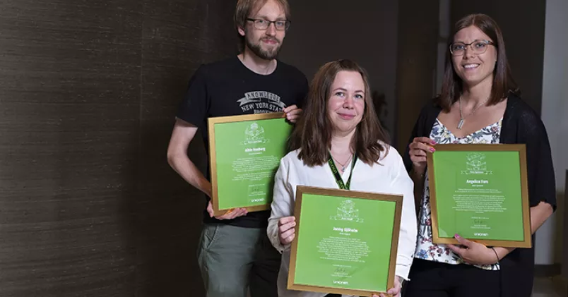 Albin Rosberg, Jenny Sjöholm och Angelica Fors. Patrik Nygren