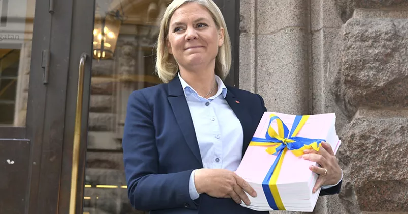 Finansminister Magdalena Andersson presenterar budgetpropositionen för 2020. Claudio Bresciani/TT
