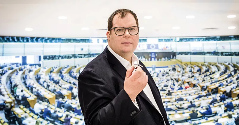 Martin Jefflén – oegentligheternas fiende i Europaparlamentet. Virginie Nguyen/TT