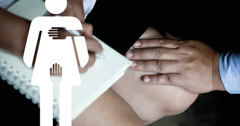 Av 2 000 personer hade 165 lämnat sitt jobb på grund av sexuella trakasserier, enligt en undersökning från Unionen. Colourbox