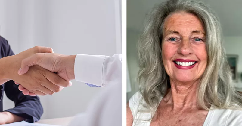 "Jag älskar att jobba och vill fortsätta att göra det så länge jag bara kan," säger Kerstin Håglin, fastighetscontroller på Riksbyggen. Shutterstock / Privat