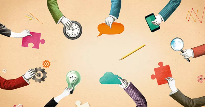 Även goda omorganisationer medför stress och ökar pressen på medarbetarna. Flera tjänstemän i Kollegas undersökning vittnar om minskad effektivitet och oklara beslutsvägar, och om att omorganisationer stjäl energi. Illustration: Valero Doval