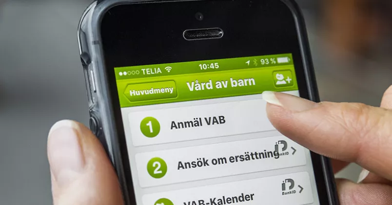 Försäkringskassans app för vab.